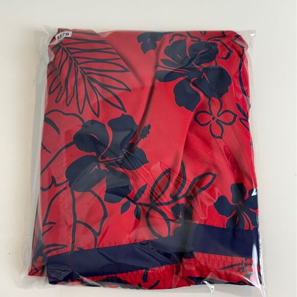 Vintage Polo Ralph Lauren Red Navy Floral Swim Trunks L (33" Waist) - Picture 9 of 9
